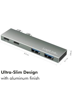 LogiLink UA0399 USB-C Dockingstation &ndash; Power Delivery &ndash; f&uuml;r Apple &amp; USB-C Ger&auml;te