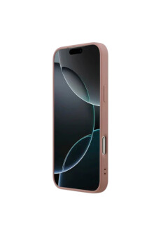 Guess iPhone 17 Pro Max H&uuml;lle &ndash; Big 4G Fixed Glitter Rosa