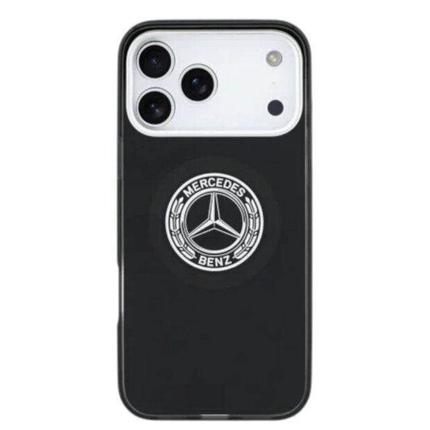 Mercedes-Benz iPhone 17 Pro Max H&uuml;lle &ndash; MagSafe Double Layer Vintage Logo Schwarz