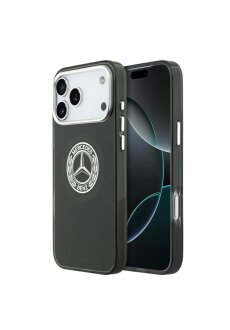 Mercedes-Benz iPhone 17 Pro Max H&uuml;lle &ndash; MagSafe Double Layer Vintage Logo Schwarz
