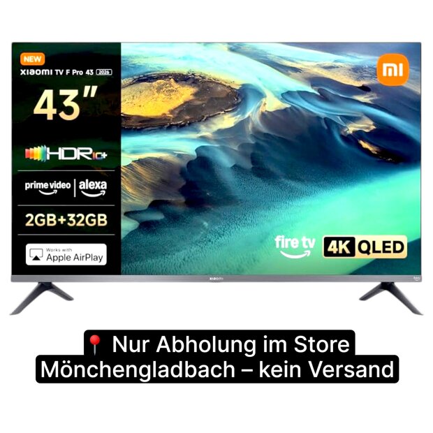 Xiaomi TV F Pro 43 | 4K UHD QLED Smart TV | Fire OS 8, Alexa, AirPlay
