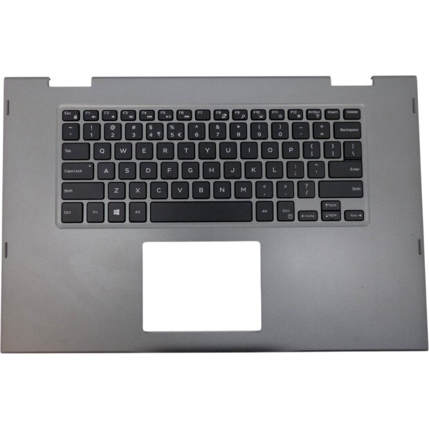 Original Dell Inspiron 13 5368 5378 5568 Palmrest Tastatur Beleuchtet US | Grau
