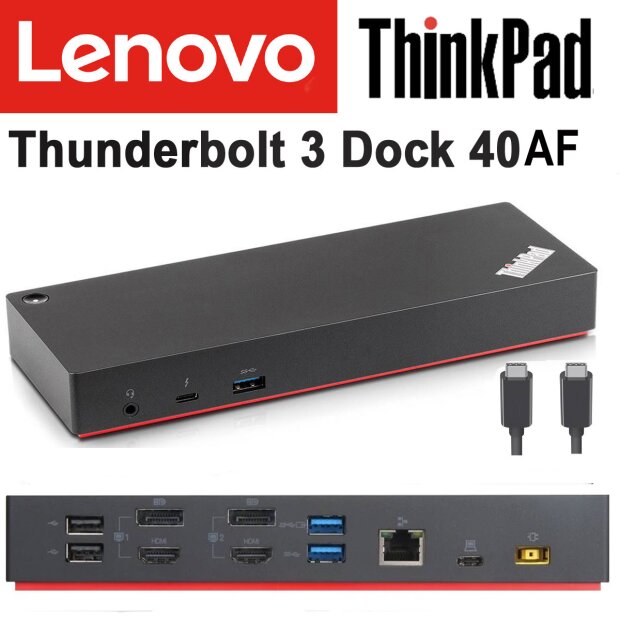 Lenovo ThinkPad Thunderbolt 3&acute;Dock Type 40AF AC 135W Netzteil USB-C 4K DUD9011D1